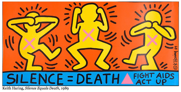 Keith Haring — Silence Equals Death, 1989